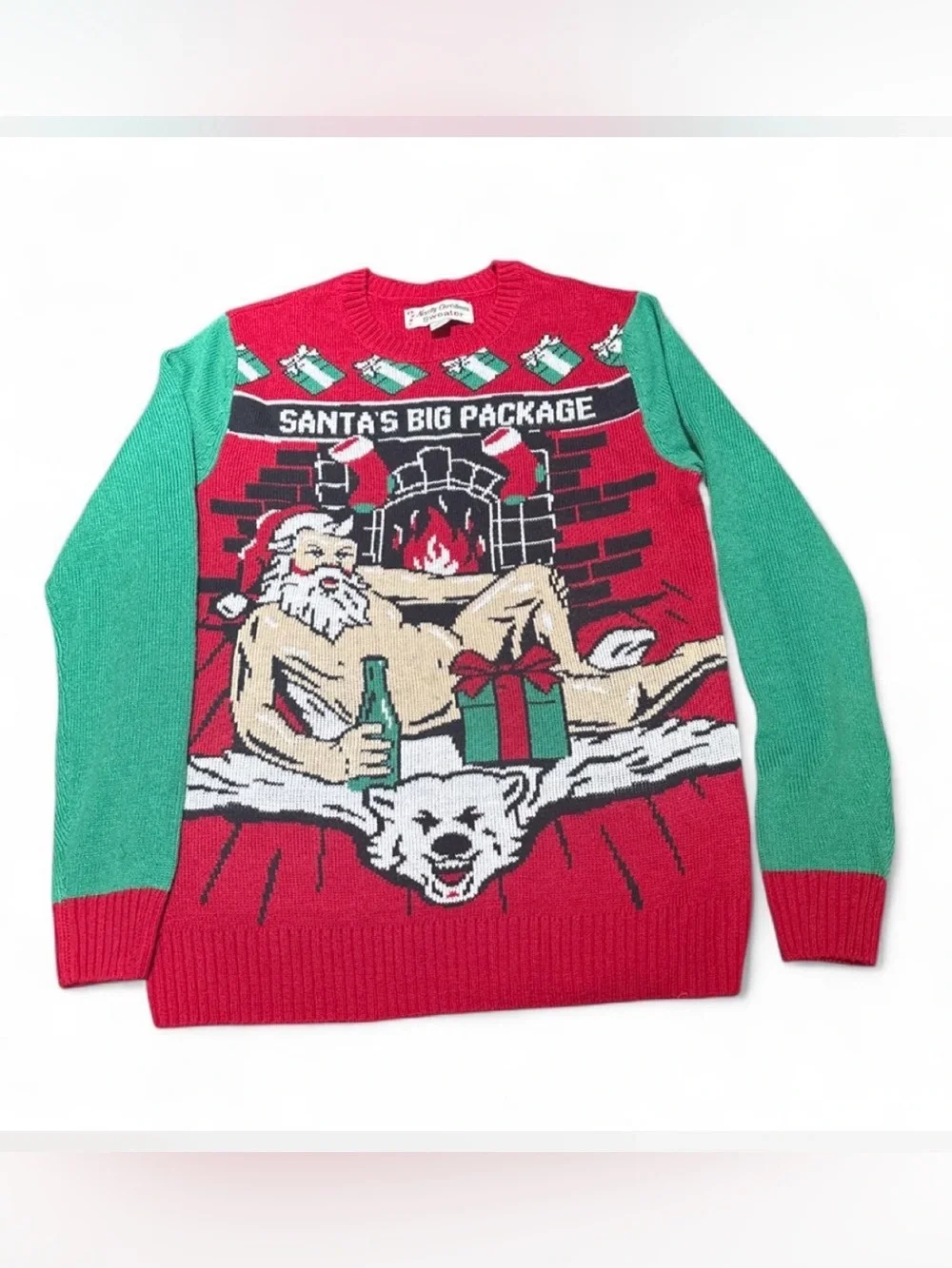 Ugly Christmas Sweater Santa's Big Package